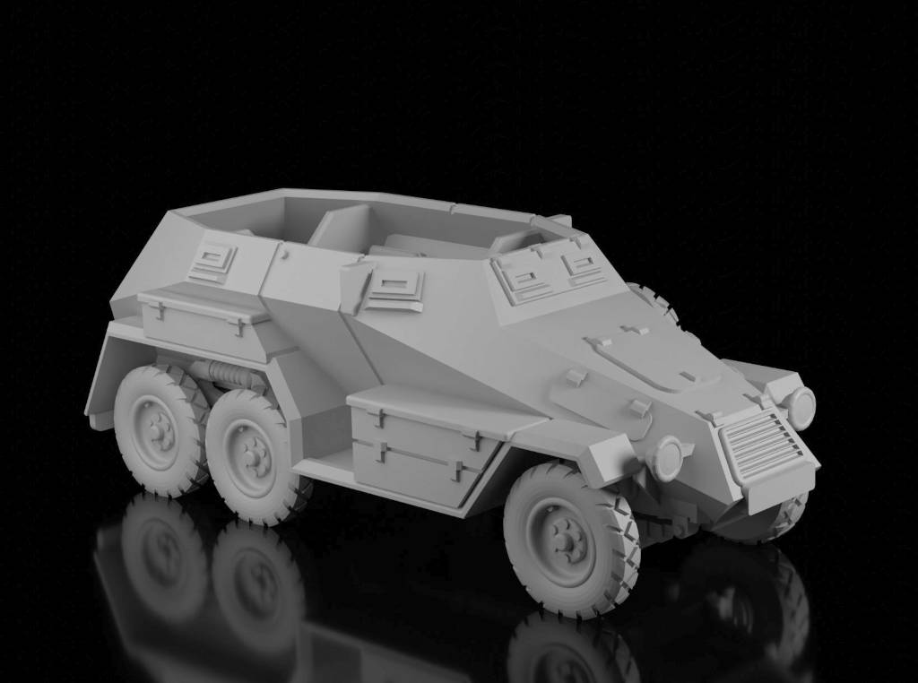 Sd.Kfz 247 Ausf.A Armoured Car. Painted Resin Model