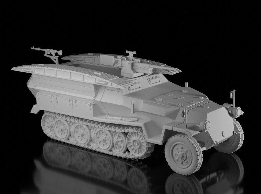 Sd.Kfz 251/7 C Pioneer Wagon Pak 38 (Wargame3d). Painted Resin Model