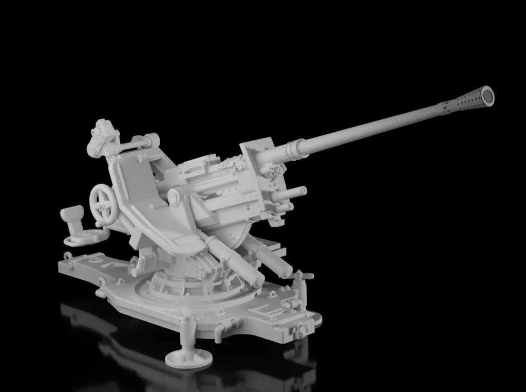 WW2 German 3.7cm Flak 37 Gun. Unpainted Resin Model