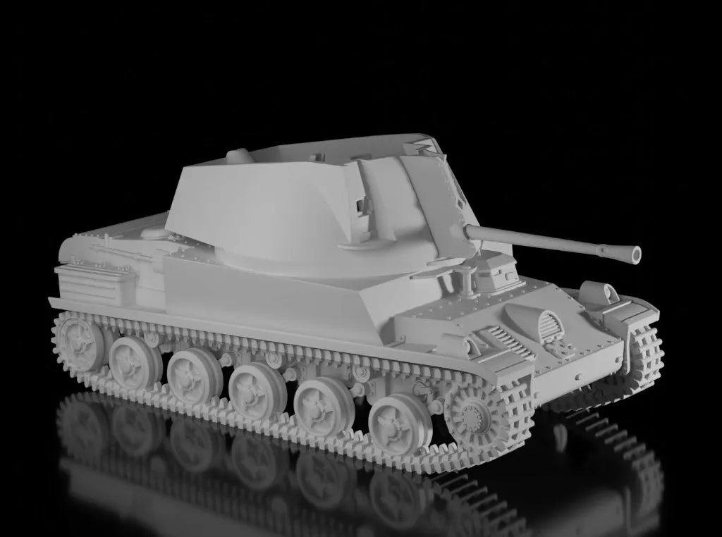 WW2 Hungarian 40M Nimrod Self Propelled Anti-Aircraft Gun. Unpainted Resin Model