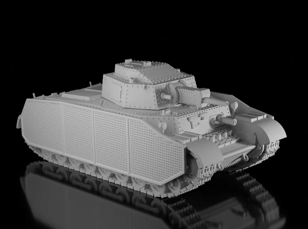 WW2 Hungarian 41M Turan II WITH SKIRTS. Unpainted Resin Model