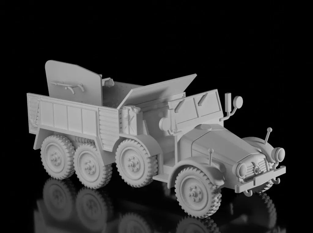 WW2 Hungarian 44M Krupp Protze Rocket Launcher. Unpainted Resin Model