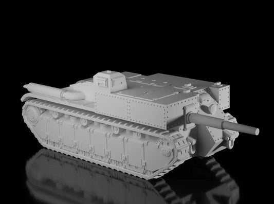 Interwar French ACL-135 Prototype SPG. UnPainted Resin Model