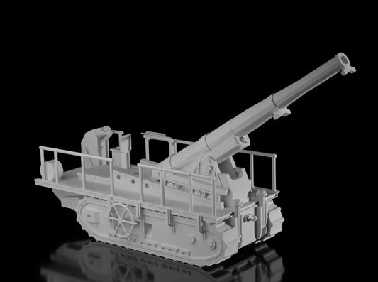 WW1 French Saint Chamond 194mm Self Propelled Gun. Painted Resin Model