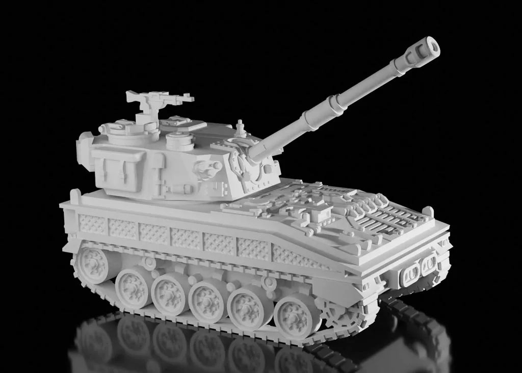 British Post War FV433 Abbot 105mm Self Propelled Gun. Painted Resin Model