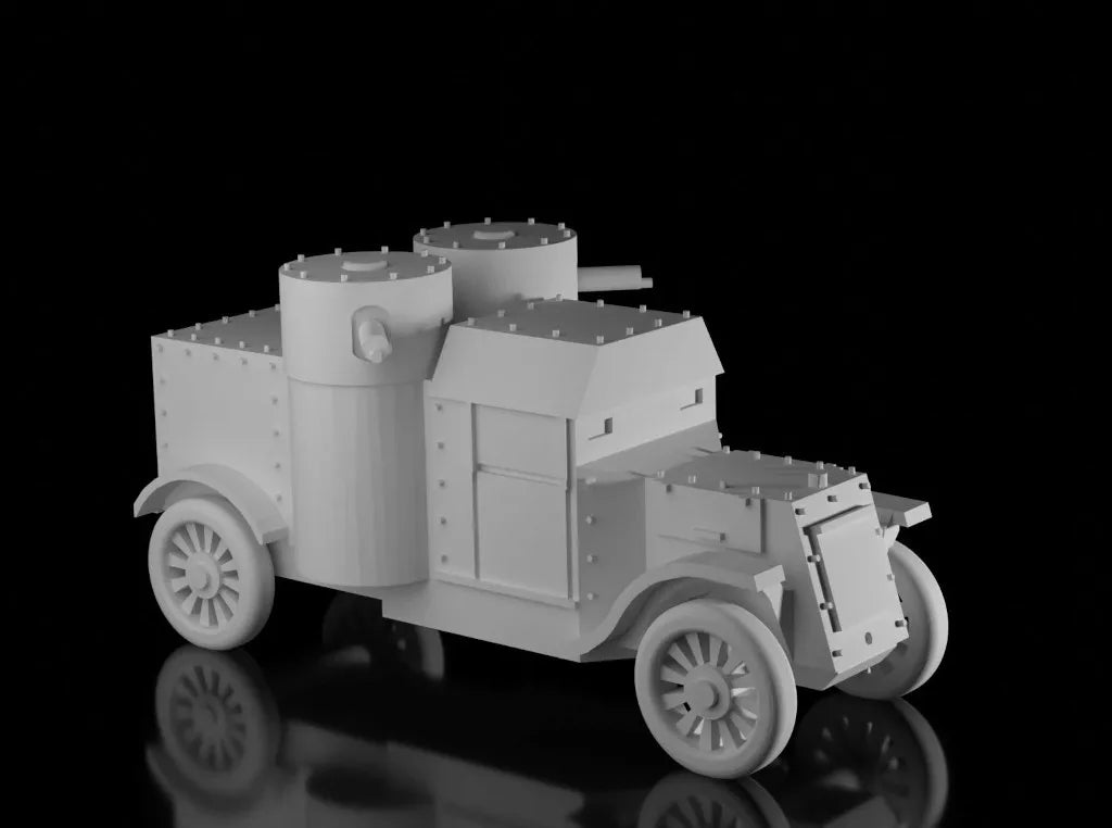 WW1 British Austin 1914 Pattern Painted Resin Model