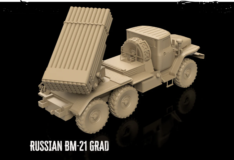 Russian Post War BM-21 Grad. Painted Resin Model