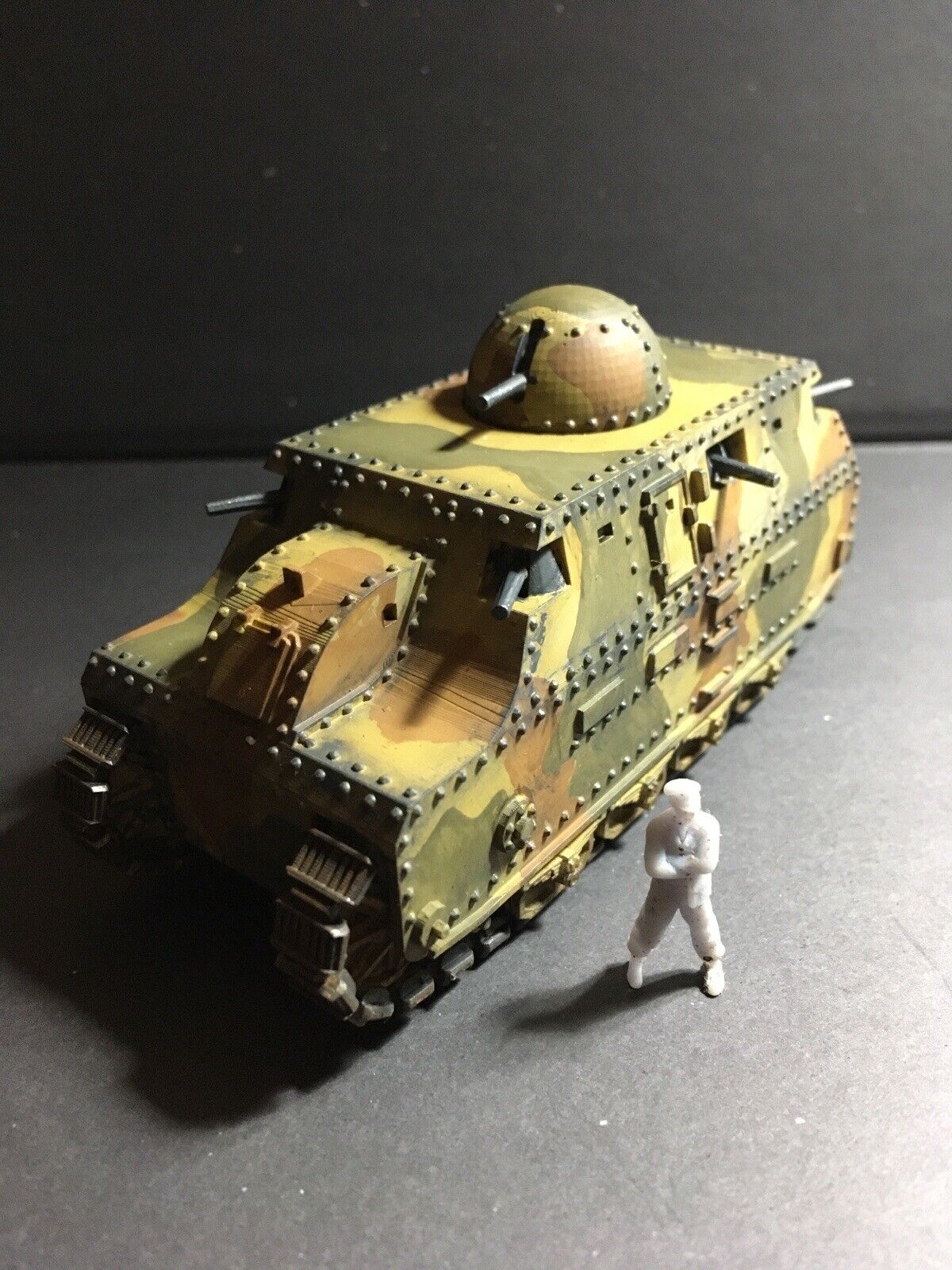 WW1 Italian FIAT 2000. Painted Resin Model