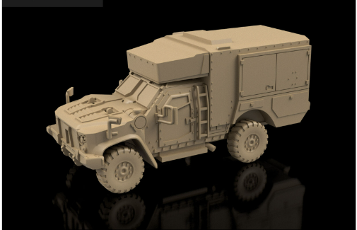 American Post War JLTV Ambulance. Painted Resin Model