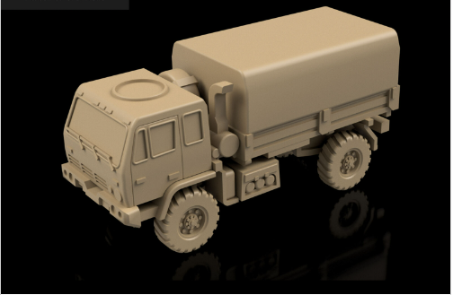 American Post War M1078 Light Truck. Painted Resin Model