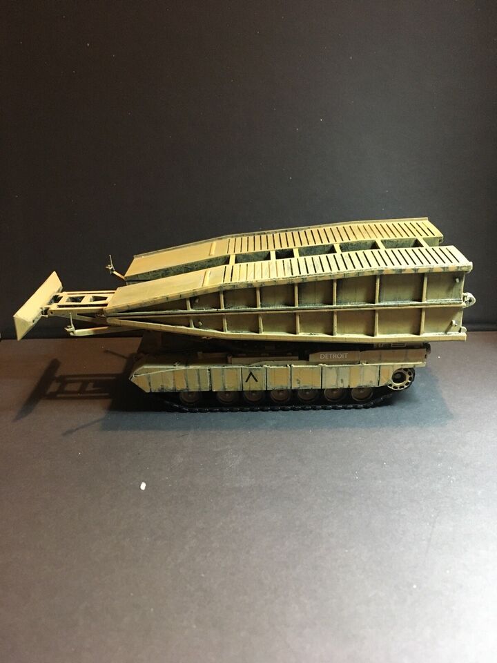 American Post War M1 Abrams Assault Bridge System. Painted Resin Model