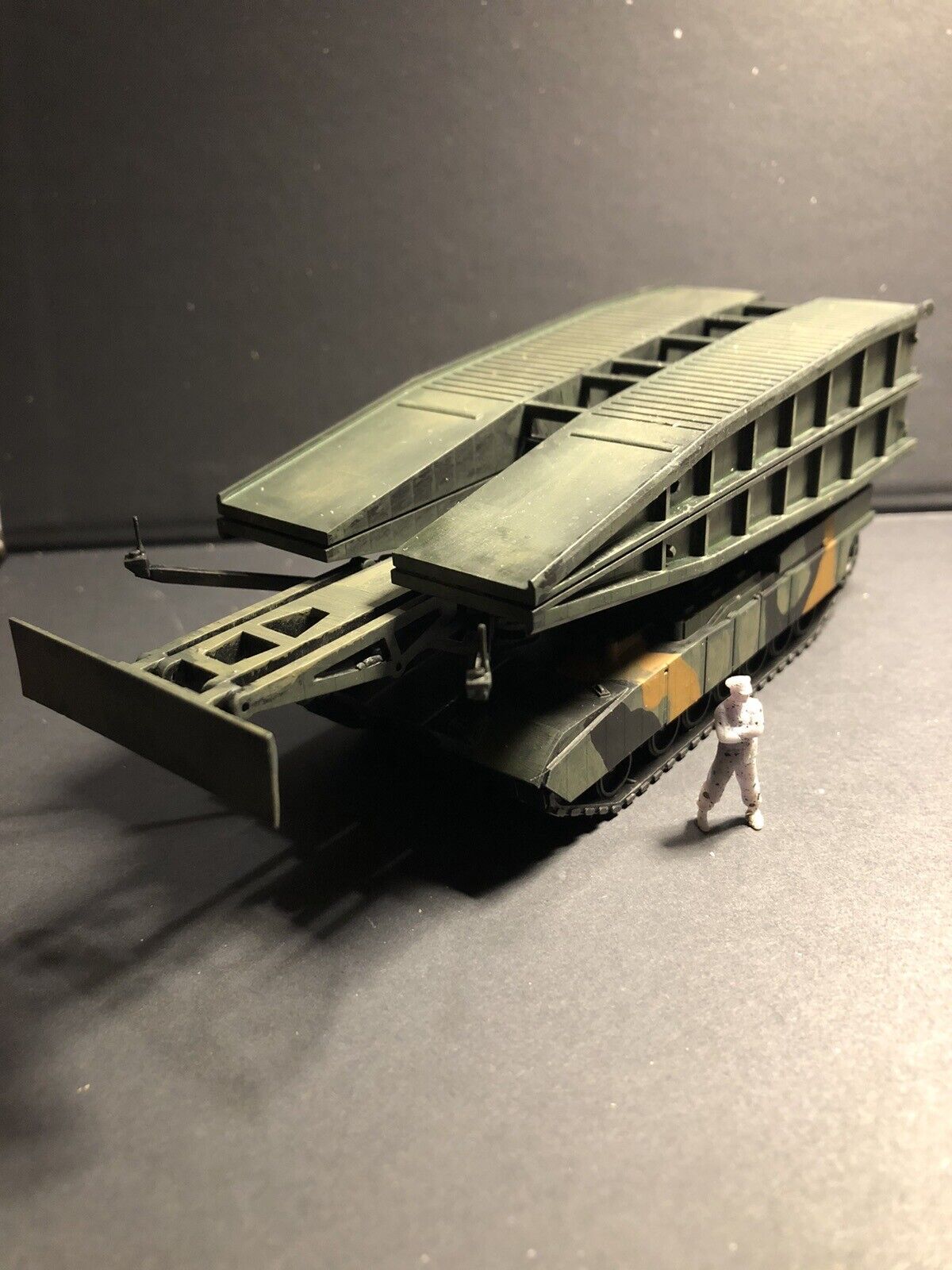 American Post War M1 Abrams Assault Bridge System. Painted Resin Model