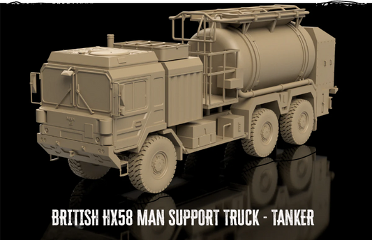 Post War British MAN HX58 SUPPORT TANKER - Unpainted Resin Model