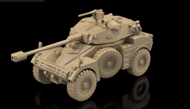 French Post War Panhard AML 90. Painted Resin Model