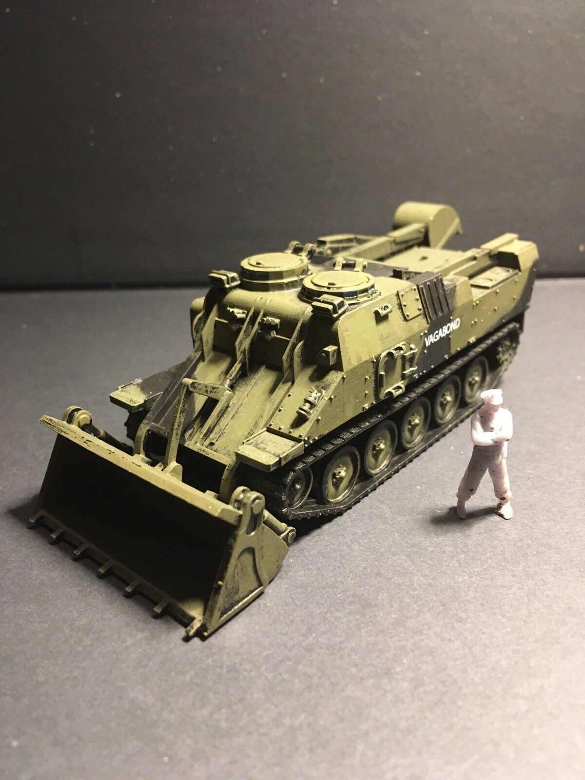 British Post War Terrier Armoured Digger. Painted Resin Model