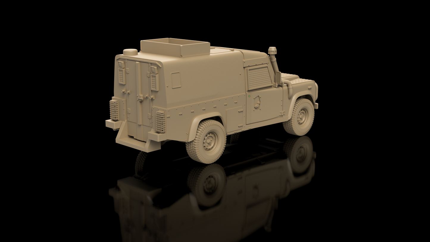 British Post War Land Rover Snatch. Painted Resin Model