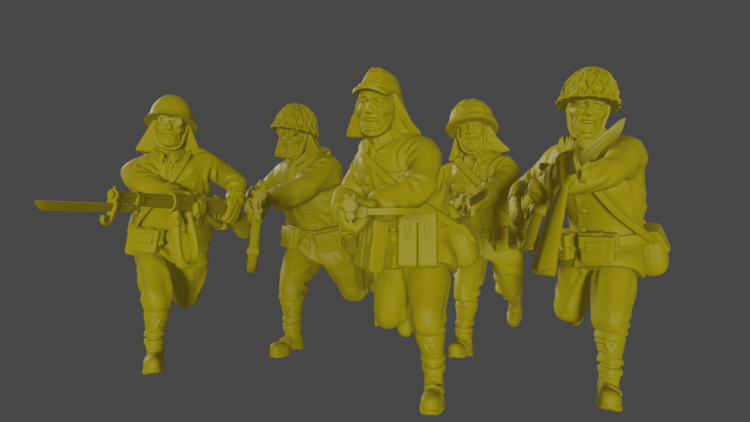 Japanese Infantry Banzai Charge