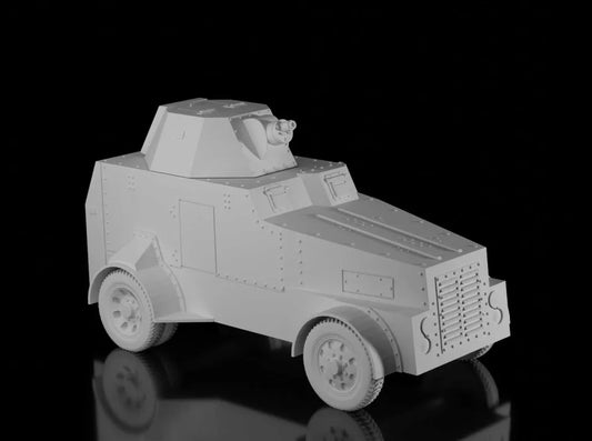 WW2 French CDM Armoured Car. UnPainted Resin Model