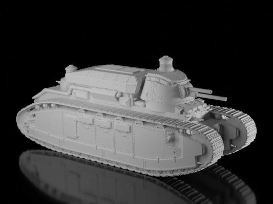 Interwar French Char 2C Normandie. UnPainted Resin Model