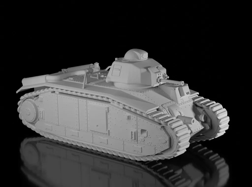 WW2 French Char B1 Bis. UnPainted Resin Model