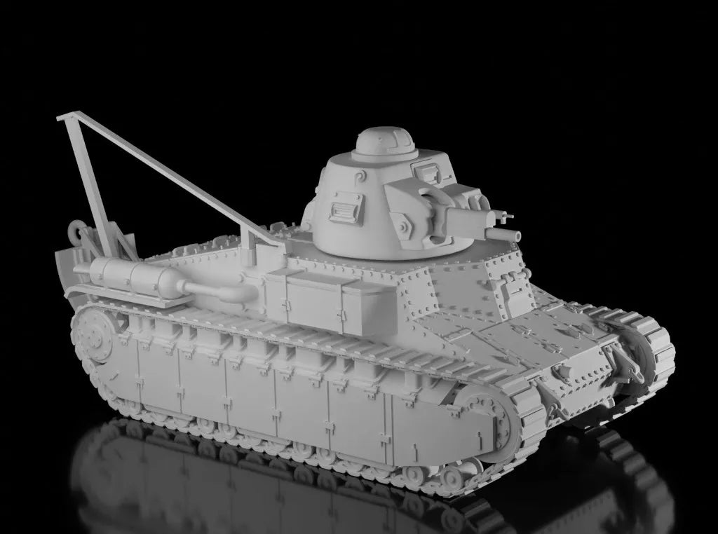 French Interwar Char D1. UnPainted Resin Model