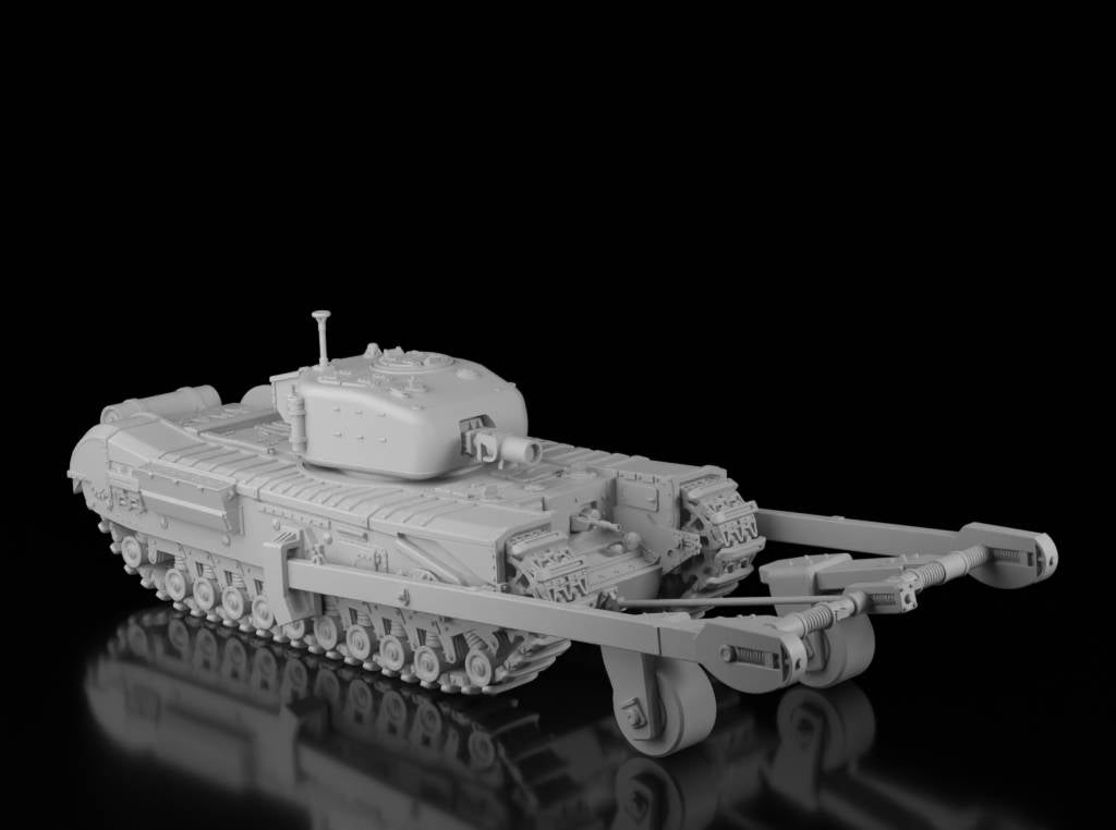 Churchill Mk.4 AVRE w/Mine Roller (Wargame3d)
