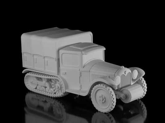 WW2 French Citroen Kegresse P17 Covered Bed. UnPainted Resin Model