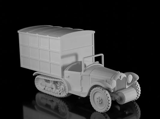 WW2 French Citroen Kegresse P17 Cabin Bed. UnPainted Resin Model