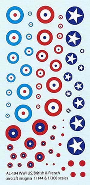 US, British & French Aircraft Roundels [1/144]
