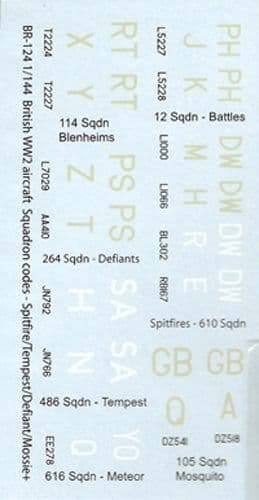 WWII British Squadron Codes 2 [1/144]