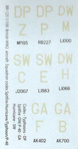 WWII British Squadron Codes [1/100]
