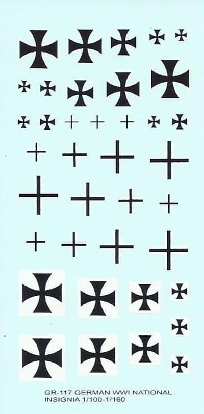 WWI German Aircraft Markings [1/160-1/100]