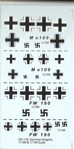 WWII German Insignia Me-109 / Fw190 [1/100-1/144]