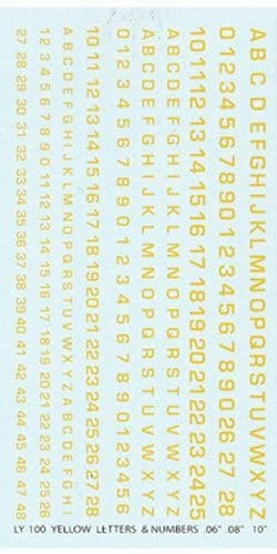 Yellow Letters and Numbers [1/76-1/285]