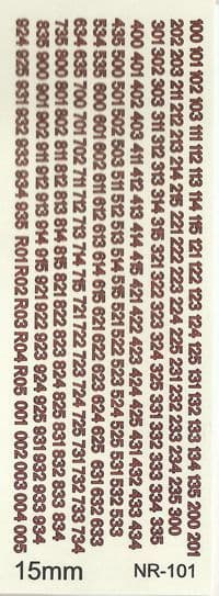 WWII AFV Numbers (Red with black outline) [1/100]