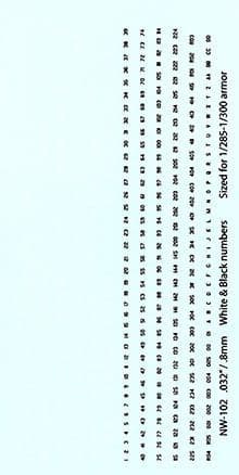 WWII AFV Numbers in white and black [1/285]