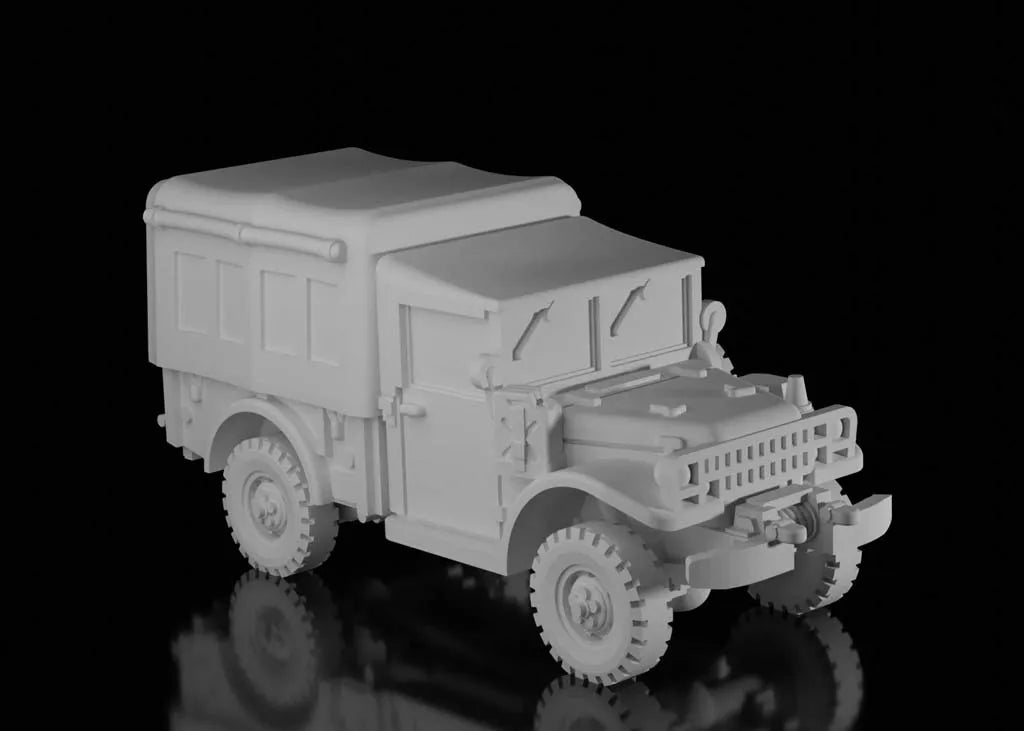 American Post War Dodge M42 3/4 Ton command vehicle, Painted Resin Model