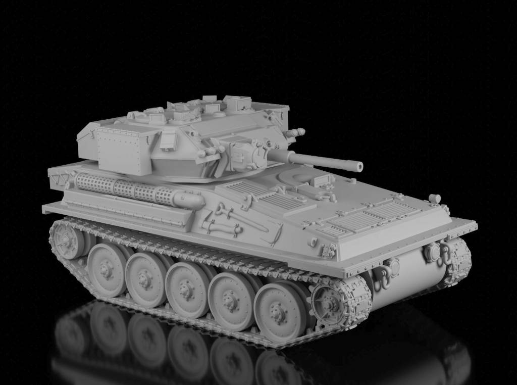 FV101 Scorpion (Wargame3d). Painted Resin Model