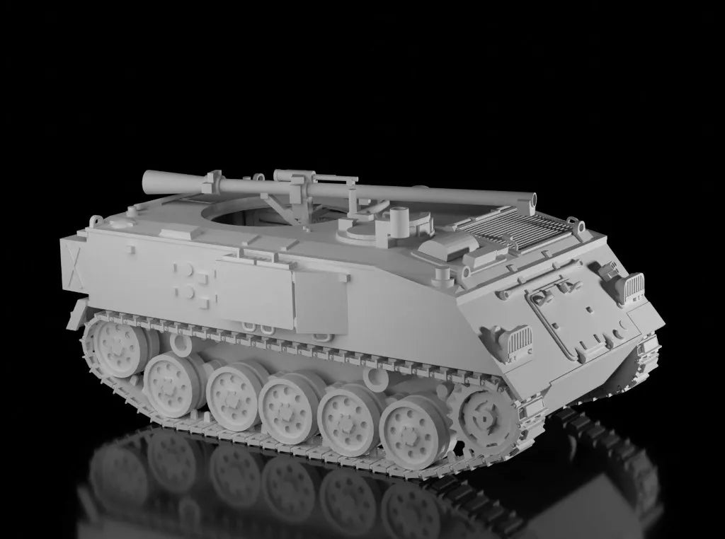 British Post War FV432 Wombat Tank Hunter. Unpainted Resin Model