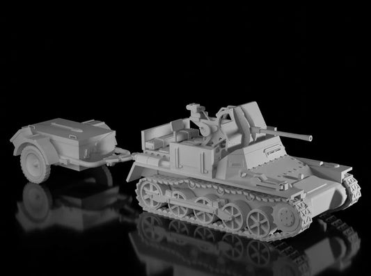 WW2 German Panzer 1a 2cm Flakpanzer. Unpainted Resin Model