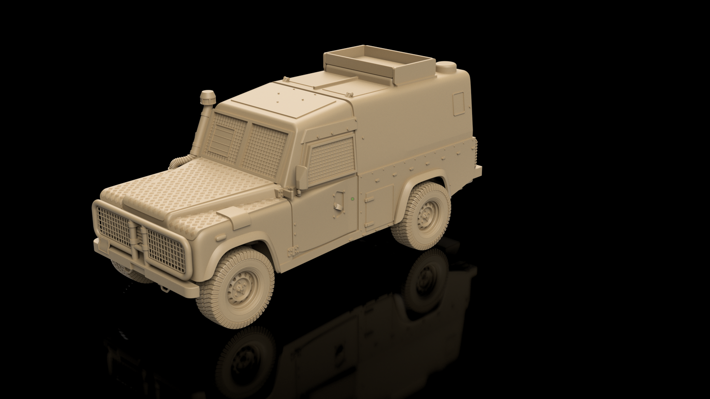 British Post War Land Rover Snatch. Painted Resin Model