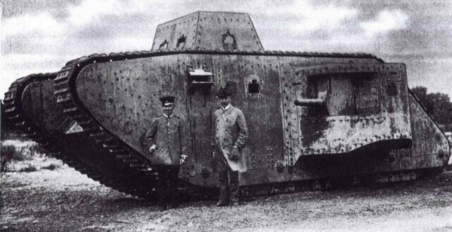 WW1 German A7V-U. Painted Resin Model