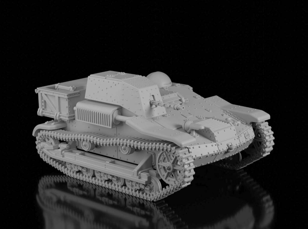 Renault UE Gepanzerte MG  (Wargame3d). Painted Resin Model