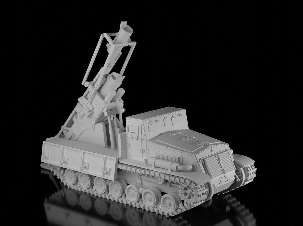 Ha-To Mortar Carrier Prototype Deployed (TigerAce1945). Painted Resin Model