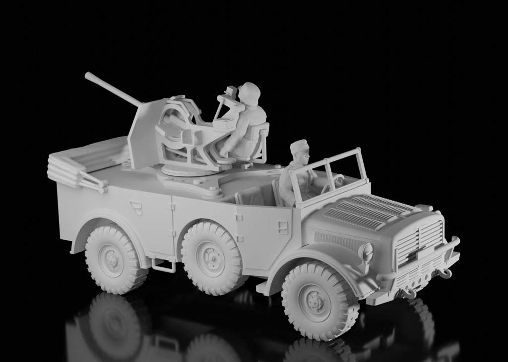 Horch 108 with Flak 38 (Night Sky Miniatures)