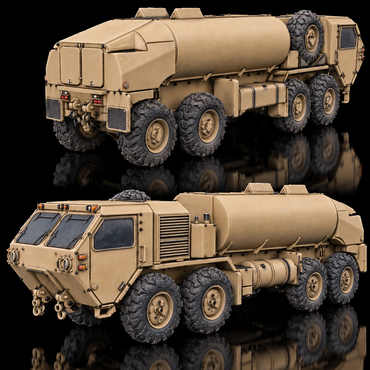 HEMTT 978 Fuel Tanker. Painted Resin Model