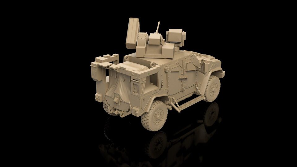 American Post War JLTV with Raytheon Coyote. Painted Resin Model