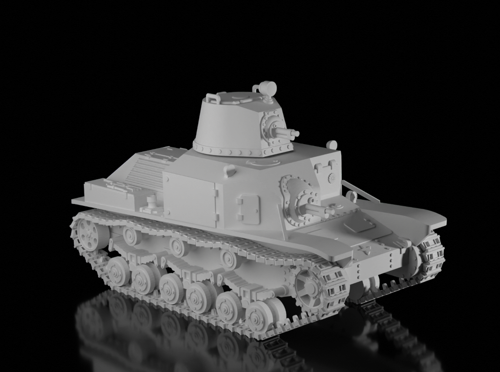 Type 92 Jyu-Sokosha Tankette - Early. Painted Resin Model