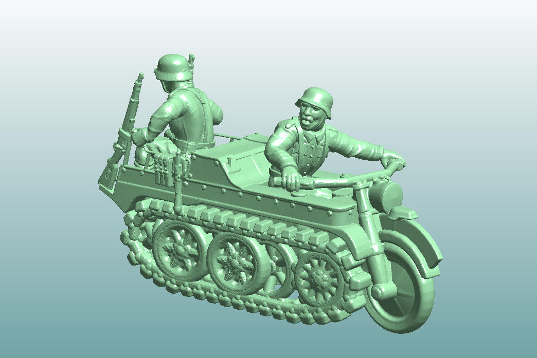 Kettenkrad with Riders (alternate version)