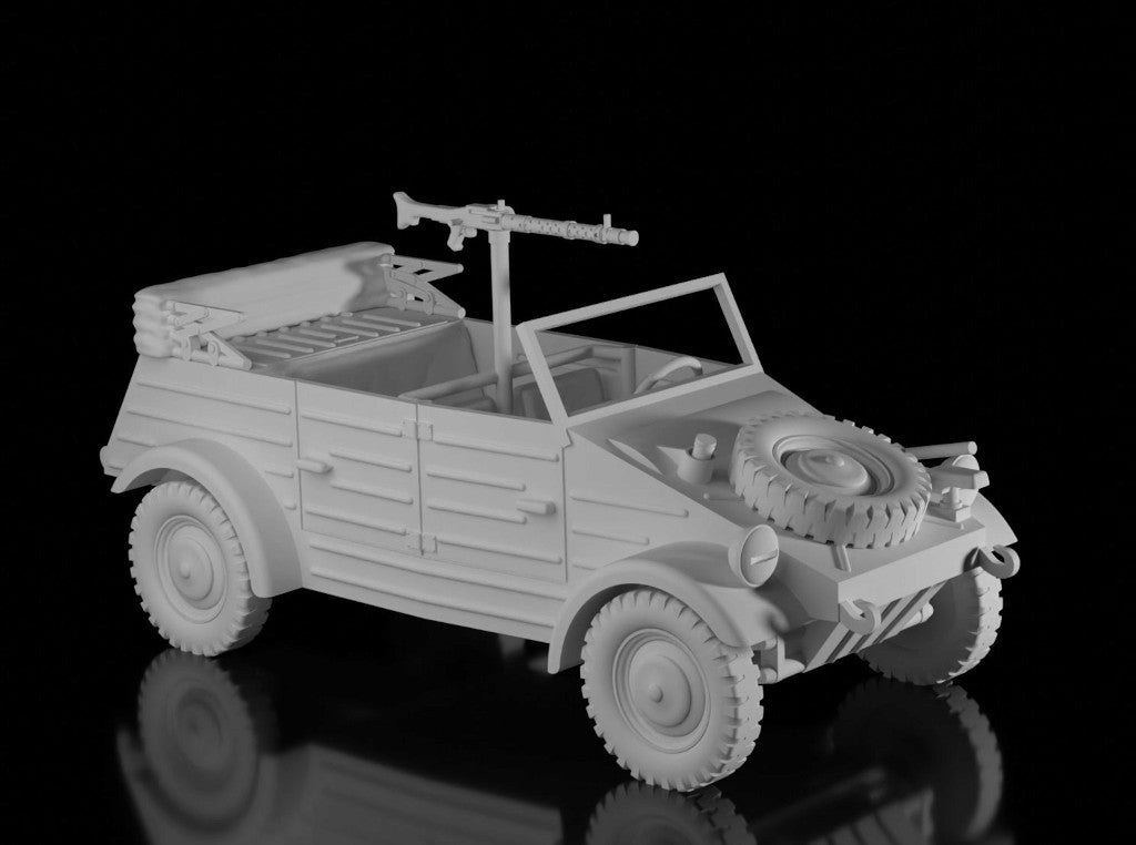Kubelwagen w/MG34. Painted Resin Model